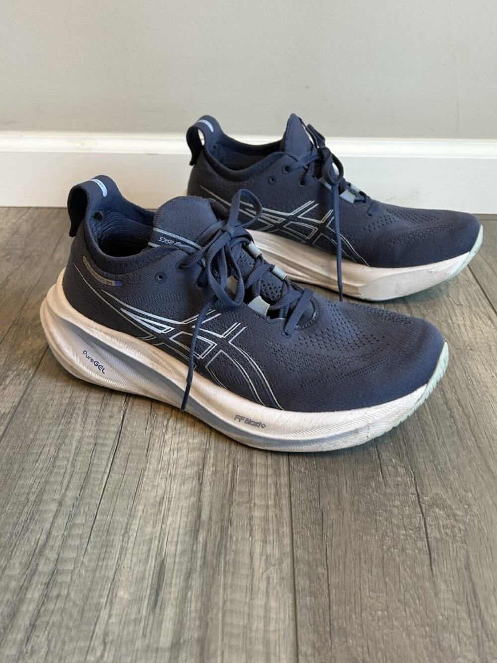 Asics Gel Nimbus 26 Running Shoes Women Sz 10.5 Blue FF Blast+ PureGEL Sneakers - Picture 9 of 16